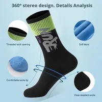 Chaussettes de sport pour hommes, vente chaude transfrontalière, chaussettes décontractées d'extérieur, anti-salissures, mélange de spandex/polyester/coton, absorbant la transpiration, respirantes