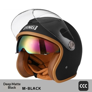 Nuevo Casco de Motocicleta Abierto Estilo Vintage de ABS con Doble Visor, Forro Confortable, Protección Moderna para Conducir Scooters - Product Image 5