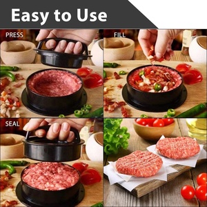 Churrasco Ferramentas 3 em 1 Plástico Manual De Molde De Carne Recheada Duplo Hamburger Press Patty Maker <span class=keywords><strong>Burger</strong></span> Press - Product Image 6
