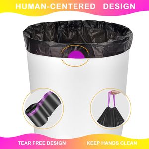 Heavy Duty Drawstring Garbage Bags Thickened <b>Plastic</b> Trash Bags for <b>Kitchen</b> and Office Use - Product Image 4
