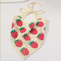 2026 Q&Y Accessoires capillaires pour femmes style urbain : Bandeaux tricotés et foulards capillaires au crochet, motifs floraux et fraises roses, pour jeunes filles