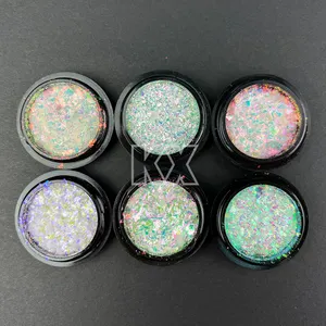 Ready Stock Transparent Chameleon Pigment Opal Aurora Chrome Eyeshadow Flakes Resin Epoxy Glitter