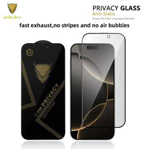 Protector de Pantalla de Privacidad OG 9h 2.5D Anti Espía, Protector de Pantalla de Vidrio Templado, Película Protectora para <span class=keywords><strong>iPhone</strong></span> 17 16 15 Pro Max XR XS - Product Image 2