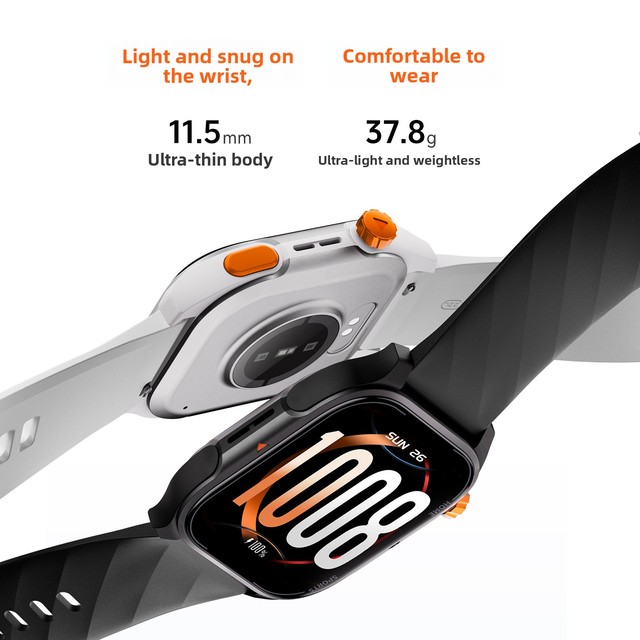 GTS11 Square Smartwatch Lightweight Slim Sports Watch for Heart Rate Blood Oxygen Stress Monitoring
