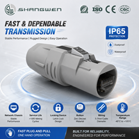 Boîtier de signalisation IP65 RJ45 mâle CAT6, grade de transmission UL94-V0, avec verrouillage à loquet, base en zinc moulé sous pression, noyau interne PA6, coque grise mate