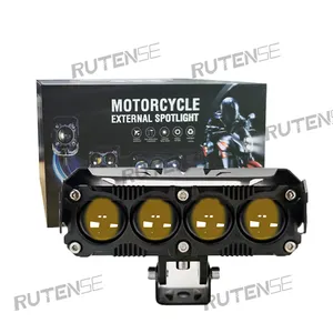 Rutense ไฟตัดหมอก LED รถจักรยานยนต์อเนกประสงค์ไฟคู่สีสูงต่ำไฟตัดหมอกสำหรับรถออฟโรด SUV
