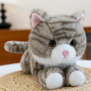 All'ingrosso simpatico gatto pigro di simulazione peluche realistico gatto imbottito animale PP cotone riempimento Stress sollievo per le occasioni di compleanno - Product Image 5