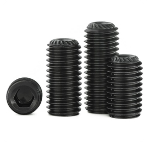LeGood DIN916K hex with knurled head <b>set</b> <b>screw</b> M3 thread 3mm long 12.9 grade black - Product Image 5