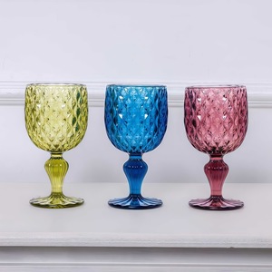 Copa de Vino de Vidrio de Color Vintage, Copa para Beber en Casa, 265 ml, Copa de Champán de Lujo Vintage para Bodas, Copa de Vino Tinto - Product Image 4