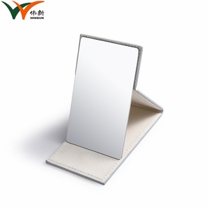 Original Factory PU Leather Desktop <b>Desk</b> Stand Makeup Mirror Compact Decorative <b>Large</b> Mirror - Product Image 3