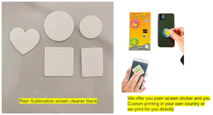 Nettoyant d'écran en microfibre adhésif <span class=keywords><strong>mobile</strong></span>, tissu uni réutilisable, autocollant, feuille de sublimation - Product Image 2