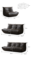 Sofá de Cuero ATUNUS, Sofá Moderno para Lectura y Sala de Estar, Muebles Impermeables de Cuero para el Suelo, Sofá Verde de 1, 2 y 3 Plazas