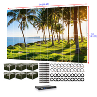 Écran LED d'affichage pour événements haute définition P2 de 5 m x 4 m, installation rapide, écran LED de location de 16 pi x 13 pi