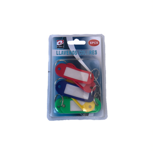 Etichette portachiavi Mnj, 6 pezzi, colorate, con portachiavi per organizzare chiavi e posta - Product Image 1