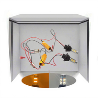 Nouvelle ampoule LED de voiture 12V BA15S/BTU15S/T20/W21W 7440 2835 42LED Canbus DRL Clignotant Double Blanc/Jaune 10W