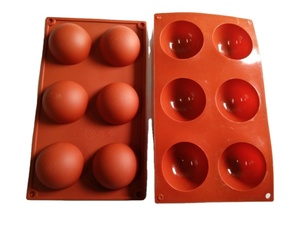 <span class=keywords><strong>Molde</strong></span> de silicona <span class=keywords><strong>para</strong></span> repostería, 6 cavidades, 70mm, medio <span class=keywords><strong>esfera</strong></span> - Product Image 5