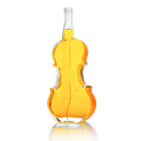 Bouteille de vodka personnalisée en verre borosilicate bleu givré de Mongolie, forme du corps, taille