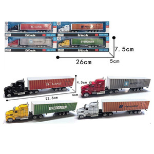 Camión de juguete americano de aleación a escala 1:72 con rueda libre, camión contenedor de fundición a presión, venta al por mayor - Product Image 1