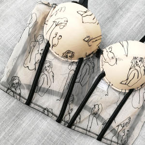 Nuovo arrivo Top <span class=keywords><strong>corsetto</strong></span> nero traspirante per donna stile Nightclub per feste in pizzo a <span class=keywords><strong>maglia</strong></span> Sexy Top <span class=keywords><strong>corsetto</strong></span> - Product Image 3