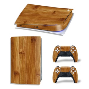 Autocollant de peau pour console <span class=keywords><strong>PS5</strong></span> <span class=keywords><strong>standard</strong></span>, style bois, pour <span class=keywords><strong>PlayStation</strong></span> 5, console et manettes, autocollant de peau en vinyle pour <span class=keywords><strong>PS5</strong></span> - Product Image 1