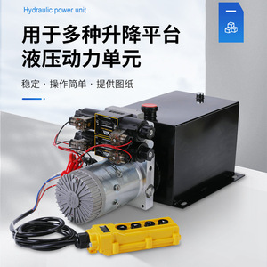 Double Acting Vehicle Mounted Hydraulic <b>Pump</b> 250 <b>Bar</b> 2 Hp Tandem <b>Pump</b> For Dump Trucks And Lifts Remote Control - Product Image 5
