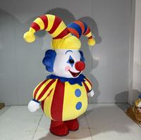 Vente directe d'usine Funtoys : Costume de mascotte gonflable en peluche de clown, poupée en peluche pour marque OEM