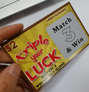 2024 gran oferta impresión personalizada divertido juego sorpresa rascar lotería ganar tarjeta billete - Product Image 5