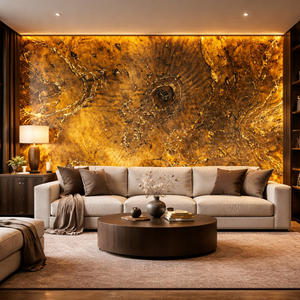 Plaque de marbre translucide Terra Red, surface décorative naturelle rétroéclairée, éclairage intérieur, murs, plafonds, éléments en pierre plate - Product Image 1