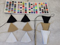 Bikini Personalizado de Dos Piezas con Tanga y Cuello Halter para Chicas Jóvenes, Traje de Baño Corto Estilo Jammer, 2023
