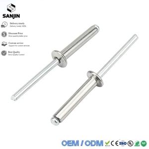 Rivets <span class=keywords><strong>Pop</strong></span> en aluminium M2.4 M3.2 M4 M4.8 à tête dôme aveugle en acier avec mandrin pour accessoires d'échappement de moto et profilés en aluminium - Product Image 1