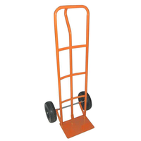 Chariot à main robuste à 2 roues en métal avec pneus pneumatiques, chariot à main portable pour entrepôt, ferme, jardin, transport de marchandises