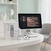 AI Powered Trichoscope 200X 4 Probes 16MP Hair Mirror UV Cross Polarized Light Scalp Analyzer Follicle Detector Android