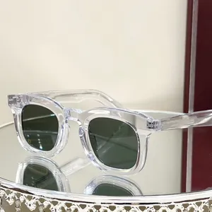 2024 Customize Vintage Retro Round Thick Frame Acetate Sun Glasses TAC Lens Polarized Acetate Sunglasses For Men Women