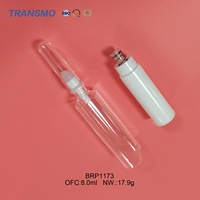 Emballage de gloss repulpant, conteneur de baume à lèvres, tube cosmétique rond sans air de 8 ml pour huile à lèvres, en plastique