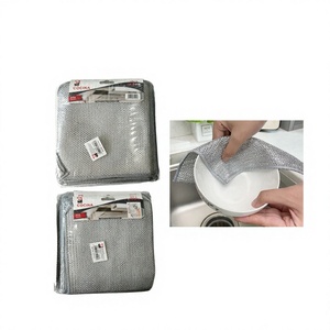 Erpsl Set di 5 Panni Quadrati Argentati a Doppio Strato 20x20Cm per Pulizia Lavello Cucina - Product Image 1