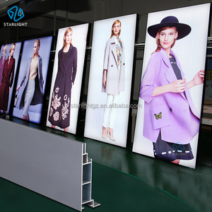 100mm Chiều Sâu Nhôm <span class=keywords><strong>lightbox</strong></span> khung trở lại và cạnh ánh sáng quảng cáo hồ sơ treo cài đặt nhôm hộp đèn - Product Image 4