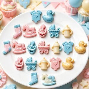 Molde <span class=keywords><strong>de</strong></span> Silicona Antiadherente para Chocolate <span class=keywords><strong>de</strong></span> Baby Shower, con Formas Lindas <span class=keywords><strong>de</strong></span> Mameluco, Biberón, Chupete y Cochecito, para Dulces <span class=keywords><strong>de</strong></span> Chocolate - Product Image 2