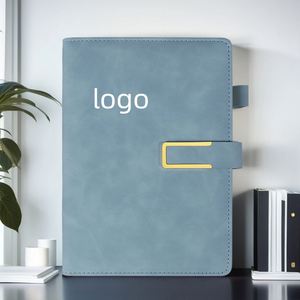 Custom A5 Size Hardbound PP Cover Planner Lined Notebooks Promotional PU with Magnetic Buckle Customizable Color Logo Printing - Product Image 2