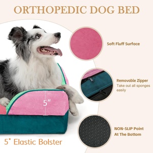 Premium Large Orthopedic <strong>Dog</strong> Bed Waterproof Washable Velvet Solid Pattern Egg <strong>Crate</strong> Foam Mattress Non-Slip Durable Pet <strong>Furniture</strong> - Product Image 4