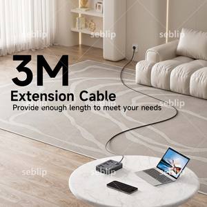 UK Power Strip With USB, Long <strong>Extension</strong> <strong>Cord</strong> With <strong>Multiple</strong> Outlets to Power Devices Across Living Room, Bedroom - Product Image 6