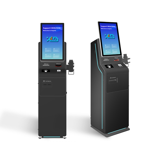 OEM/ODM Interactive Self-Service Payment Kiosk with Cash Dispenser Touch Screen Card Reader Floor Standing for Shopping Mall