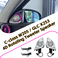 Speaker Tweeter Treble Rotary 4D Pintu Depan Interior Mobil dengan Lampu Ambient untuk Mercedes-Benz C-class W205 GLC X253