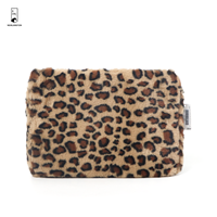 Sac d'ordinateur en polyester moelleux à imprimé léopard personnalisé en usine étui de protection pochette d'entretien pour ordinateur portable de haute qualité