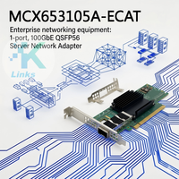 MCX653105A-ECAT Mellanox CX653105A 1-Port 100GbE PCIe 4.0 X16 Kartu Jaringan Server Berkabel Tersedia, Hubungi untuk Mendapatkan Harga Terbaik