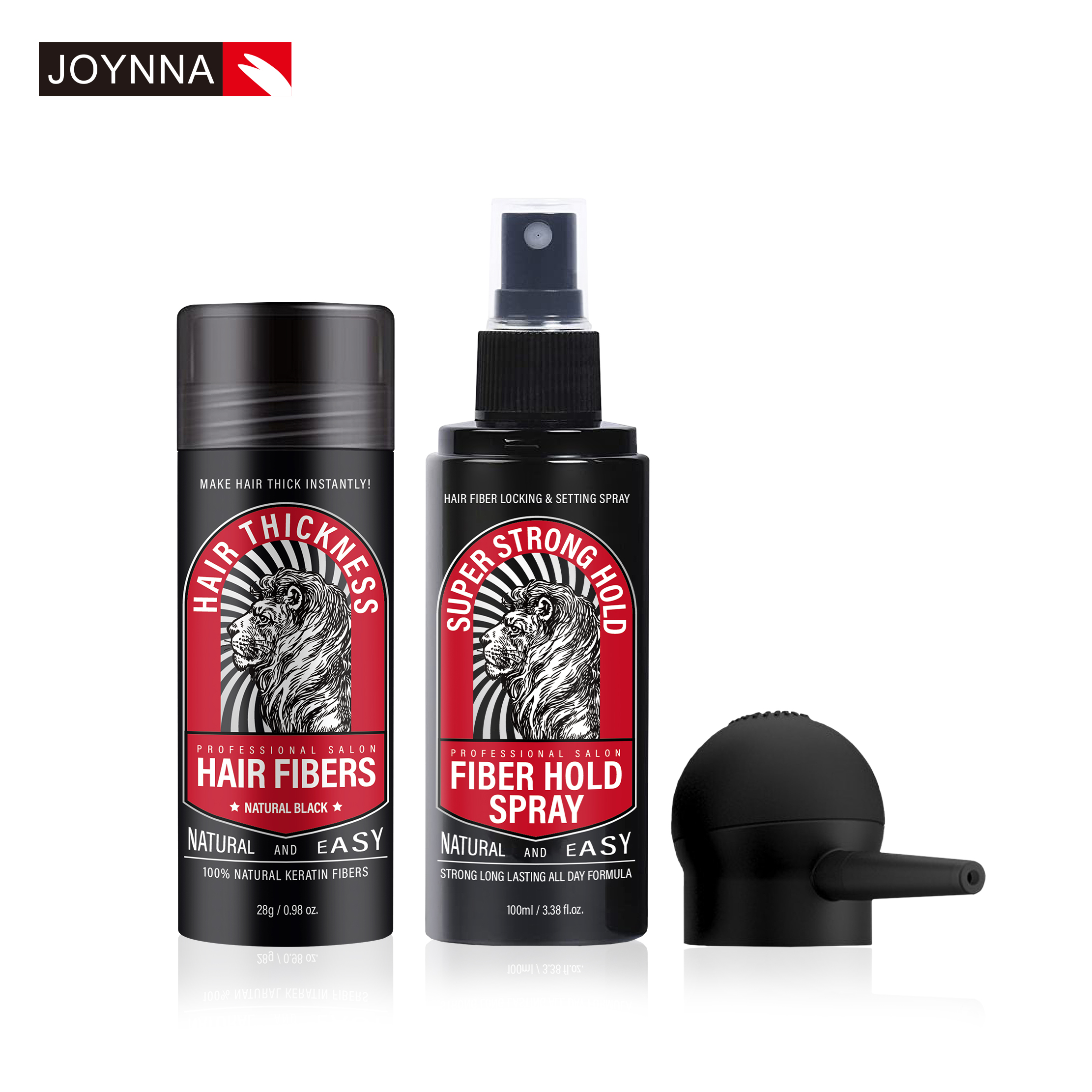 Синтетический полностью Кератиновый спрей из волокон премиум-класса красного цвета, аппликатор для наращивания волос