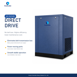 Compresor de Aire de Tornillo de Velocidad Fija Industrial de 7.5kW-250kW, Accionamiento Directo, Bajo Ruido, 3ppm de Contenido de Aceite, Modelo Coolcube CCALS CE - Product Image 5
