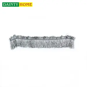 Metal trim silver bullion fringe for sewing craft sofa