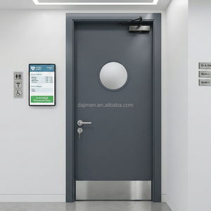 Porte coupe-feu en <span class=keywords><strong>acier</strong></span> galvanisé sur mesure DJMI, design moderne, finition thermolaquée, durable pour usage commercial/résidentiel - Product Image 5