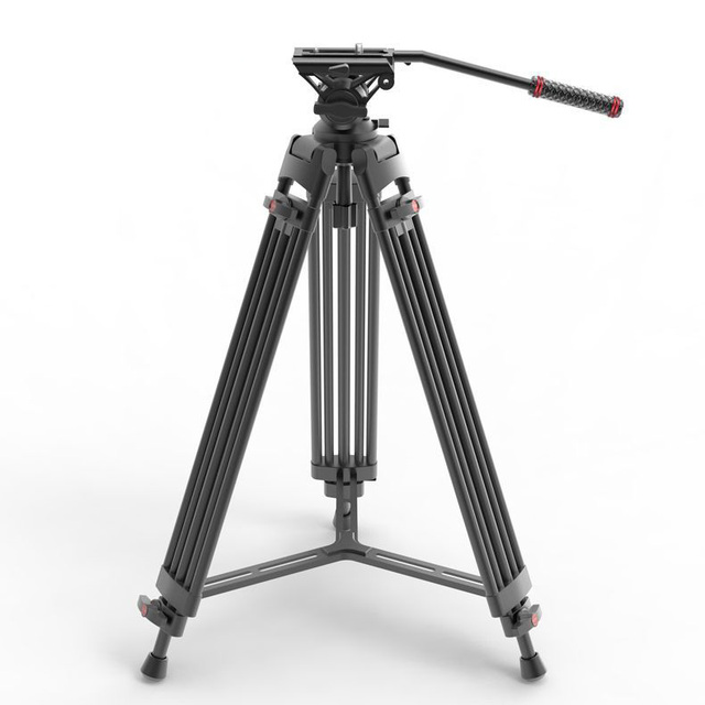 Heavy-Duty Tripod with Hydraulic Damping for Camera and Live Streaming Camcorder