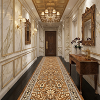 Luxury Persian Style Hallway Runner Rug - Soft Non-Slip Cotton Backing Machine Woven Carpet for Hotel, Home, and Corridor Decor